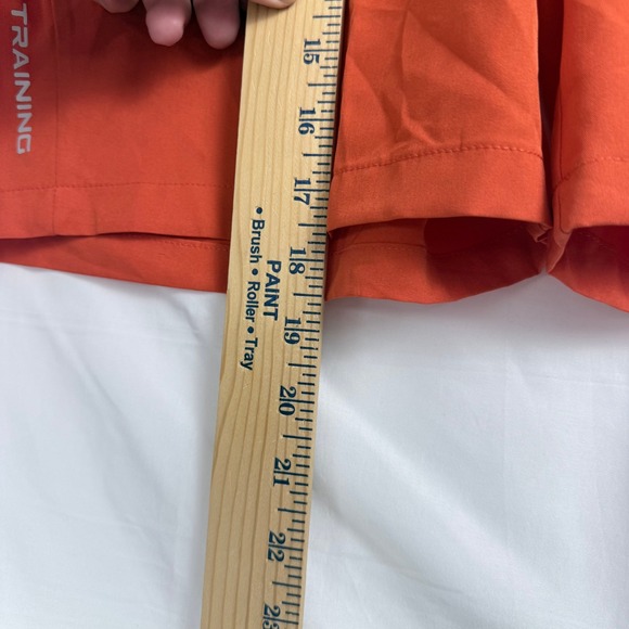 TECHTRAINING Men's Athletic Shorts Orange Zip Pockets Drawstring Waist Size S - Picture 9 of 9